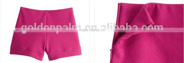 Plain high waist shorts for ladies