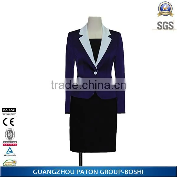 Guangzhou Factory OEM type Top And Skirt Women Suit Ladies Blazer Suit