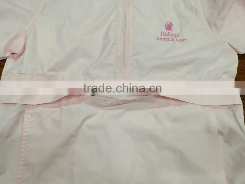 2017 wholesale hot selling Poly Pongee mens womens rain jacket