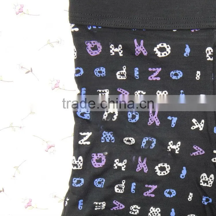 Cute printed letters men underwear boyshort wholesale bamboo fiber men boxer briefs boyshort