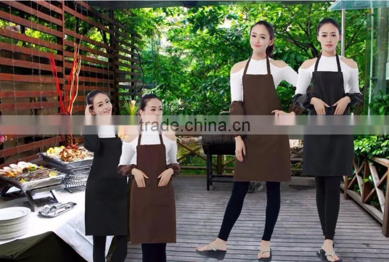 New silk screen high quality cheap plain apron for promotion