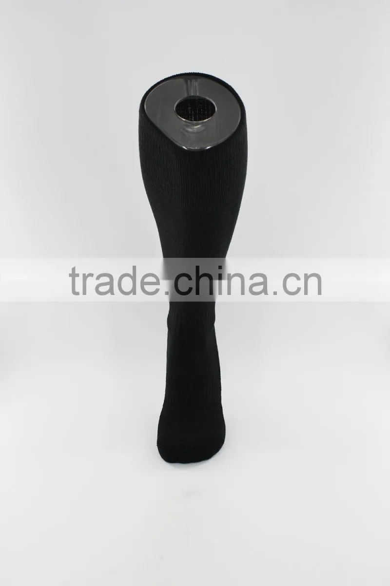 Black nylon knee high soccer wholesale socks men