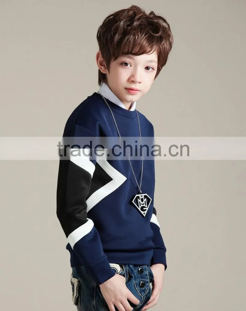 round fleece boy's sweatshirt long sleeve pullover short sweatshirts