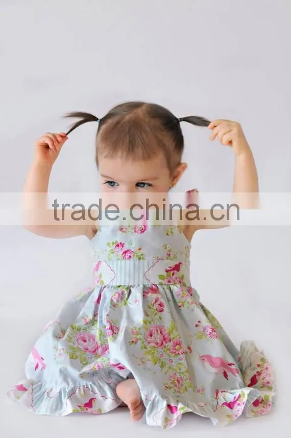 Little Girls Spring Flower Dress Kids Easter Cute Dress