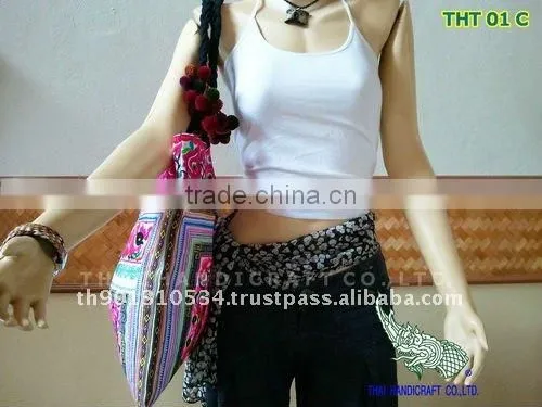 Thai Embroidered HMONG Hill Tribe Hand Bag Tote Bag