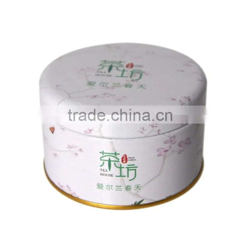 wholesale custom flower tea round tin box