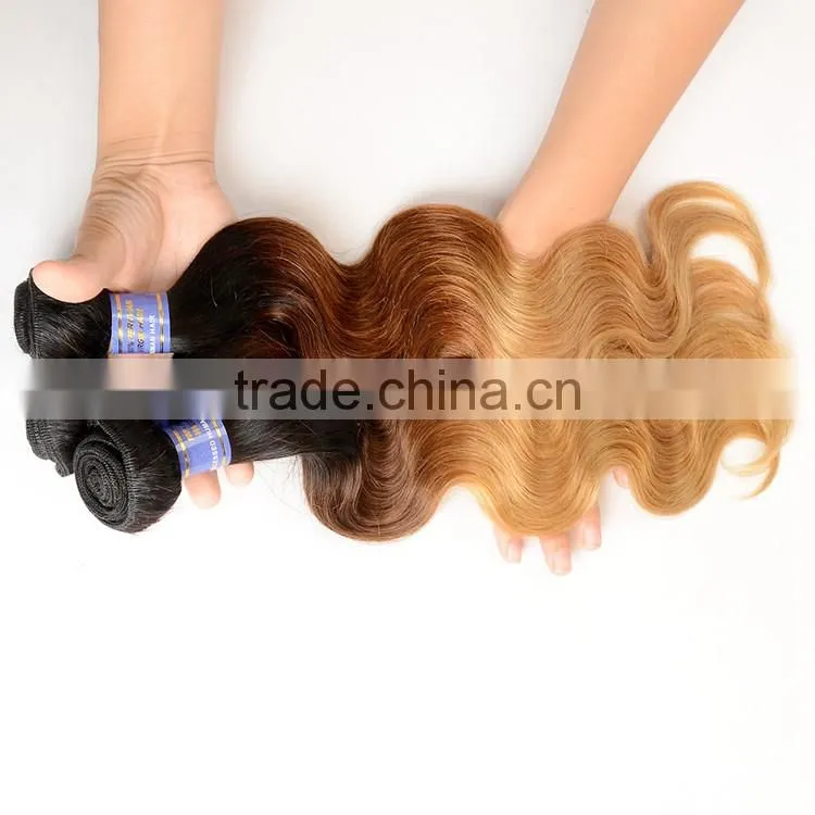 China Suppliers Black Rose Factory Price Ombre Colored Brazilian Hair Weave