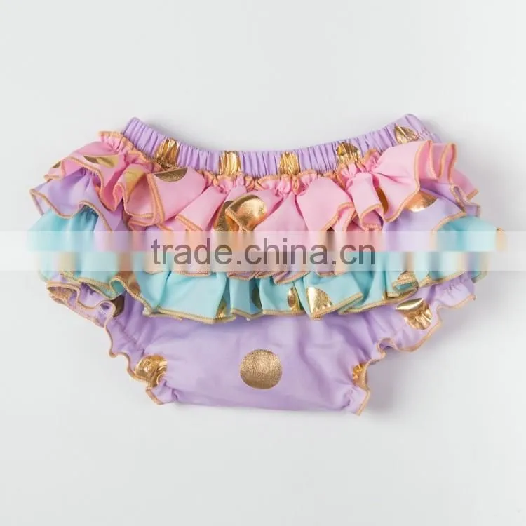 wholesale new arrival cute baby bloomers with golden polka dots toddlers shorts MC6011503