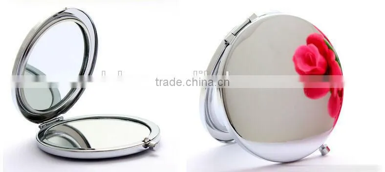 Noble Silver Hollow COMPACT MAKE UP/Handbag MIRRORS, Retro Compact/Travel/Pocket ILLUMINATED Beauty Make Up Mirrors New