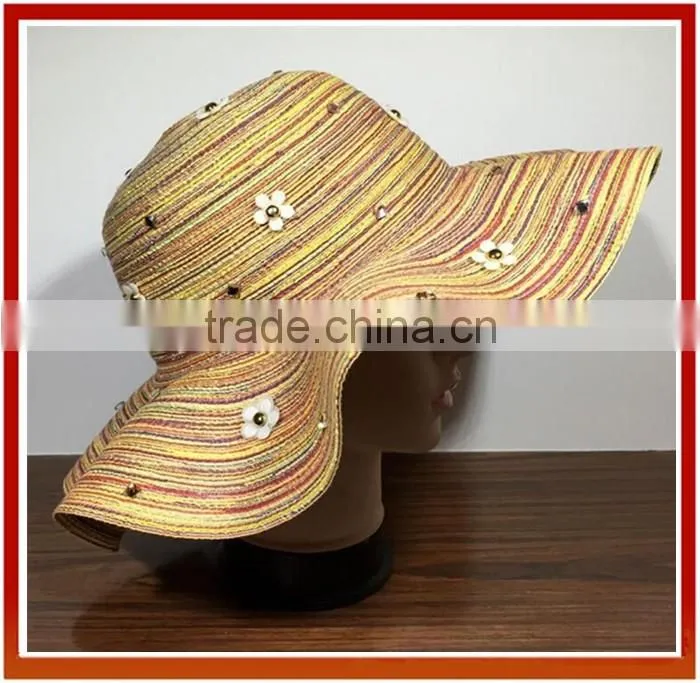 Natural Stylish Wide Brim Beach Women Straw Hat /Natural Crochet Straw Hats For Girls/Fashion Beach Cap Sun Hat Summer Straw Hat