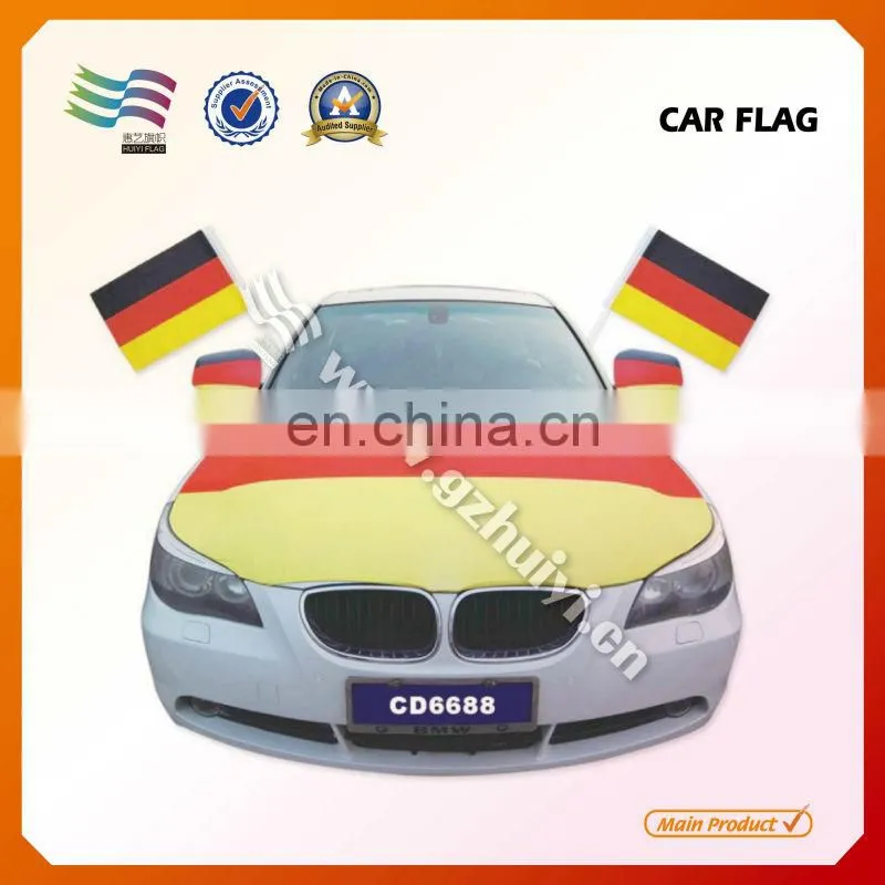 Polyester Material 30 x 45 cm with 45 cm Plastic Pole Car Window Flag