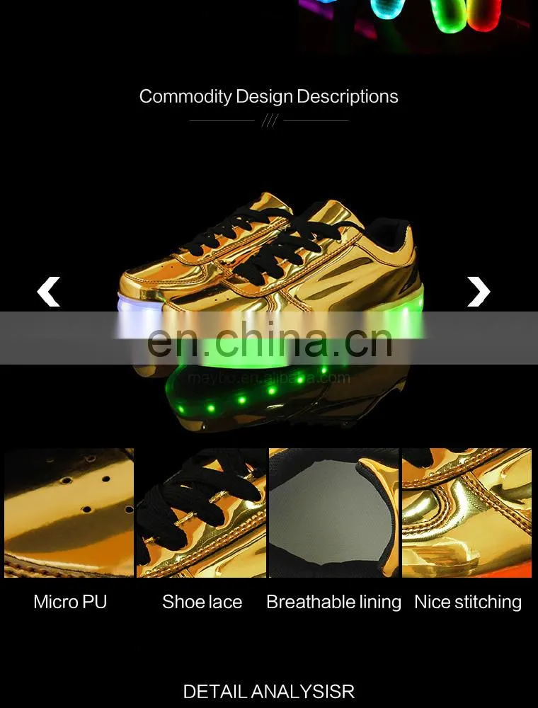 Melbourne shuffle ghost step dance Pink Micro PU leather luminous LED shoes sneakers men women footwear