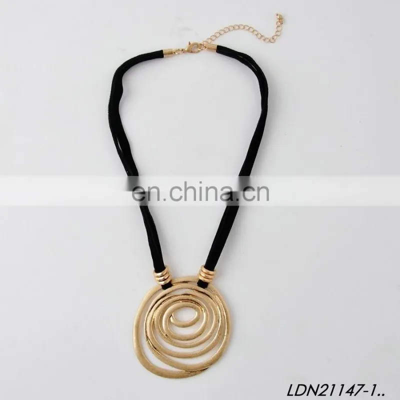 Wron Siver Beaded Leather Tassel Long Necklaces
