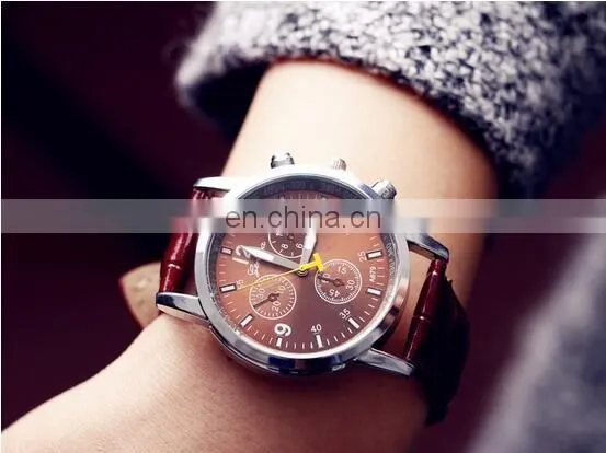 Luxury Men's Fashion Retro Leather Watches Bracelet Wristwatch Analog Quartz Wrist Watch