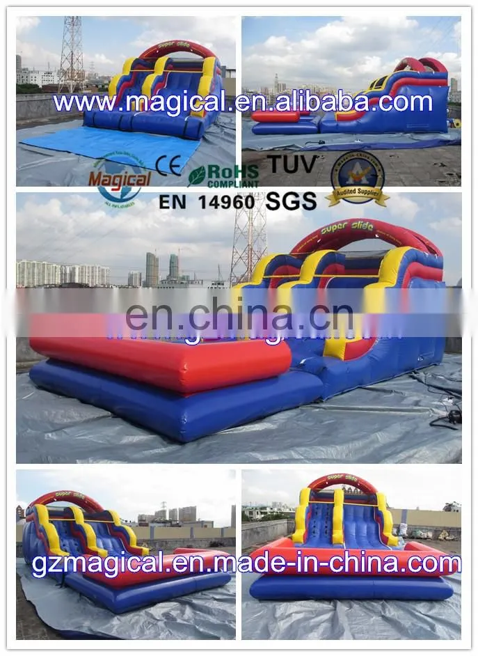 Outdoor Custom Adult Giant Inflatable Double Lane Slip Slide