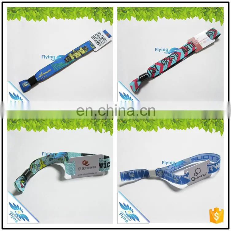 Party Decoration Festival Fabric Bracelet, Newest Custom Woven Theme Event Wristbands