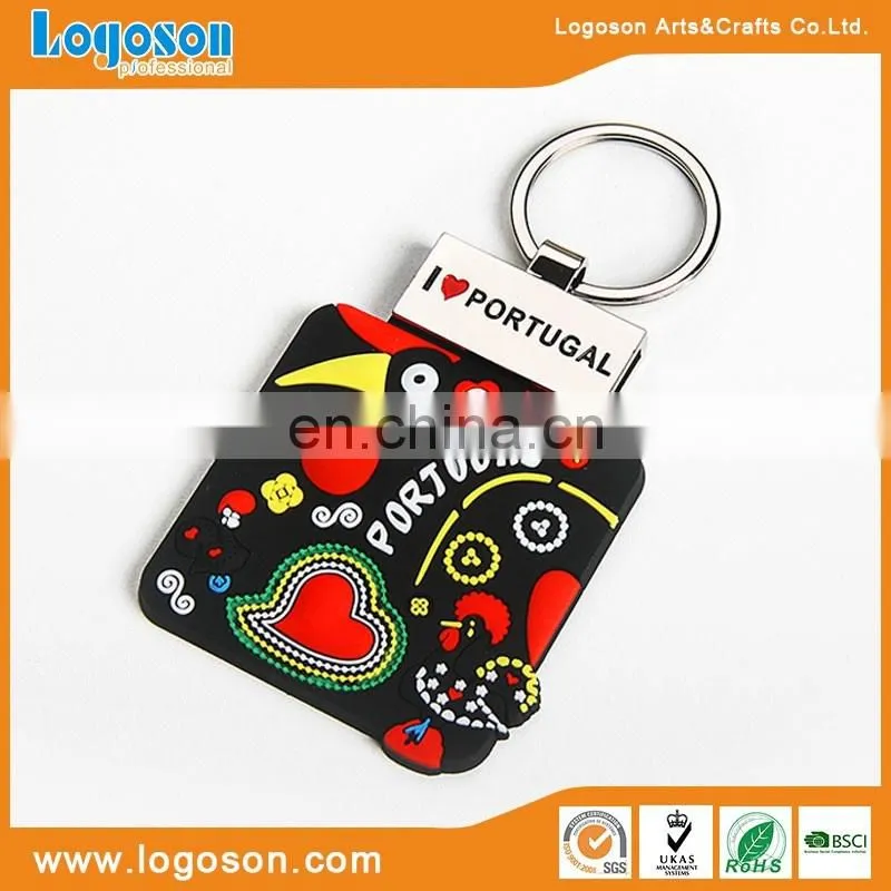 key chain custom design 3d soft pvc keychain
