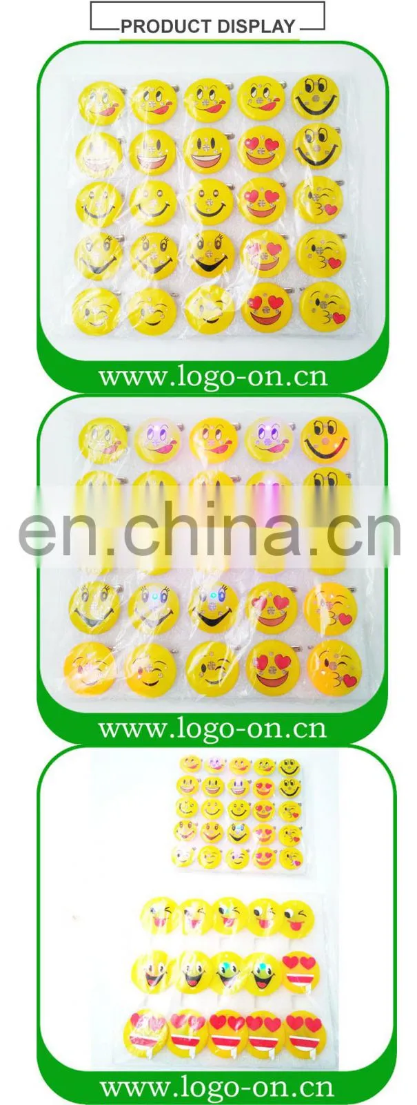 Plastic Badge LED Emoji Badge For Party