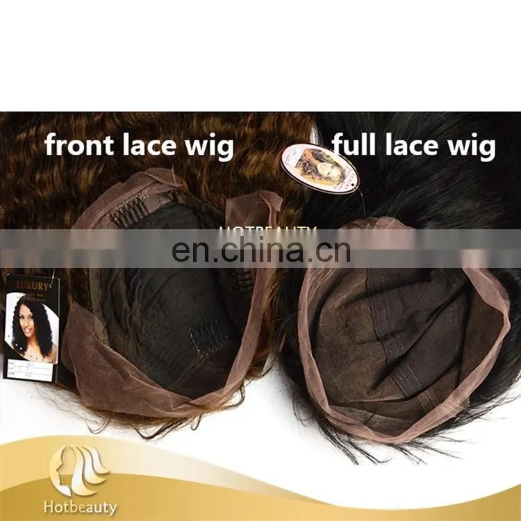 Hot beauty hair 100% raw unprocessed virgin human full lace wig