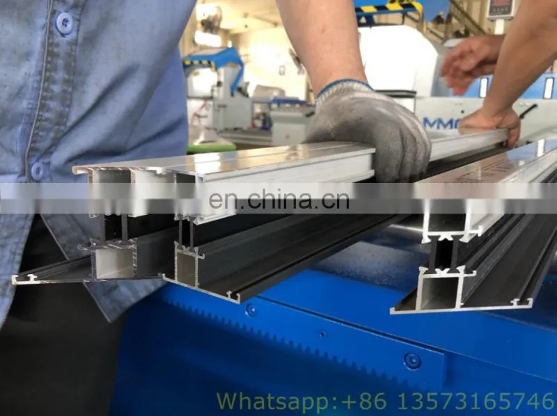Double mitre Aluminum window cutting saw,Aluminum window process machine supplier -45/+45 /90 angle