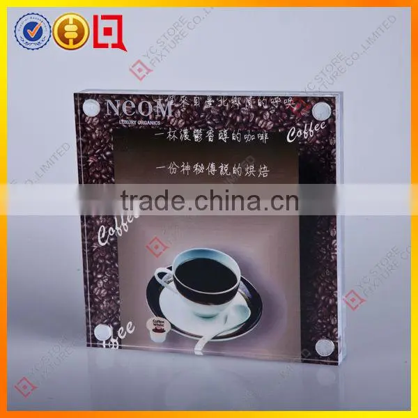 Acrylic advertising block with maganet