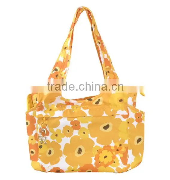 2016 Fancy Yellow Tote Diaper Bag for Mummy