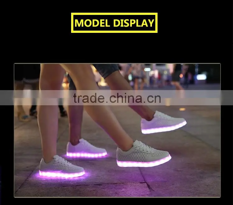 Factory price wholesale USB charge adults LED shoes/LED light up shoes sneaker