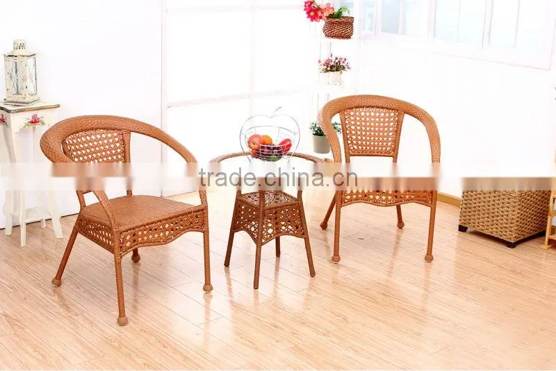 Contemporary rattan lounge suit for indoors and outdoors table with armchair ZG-16