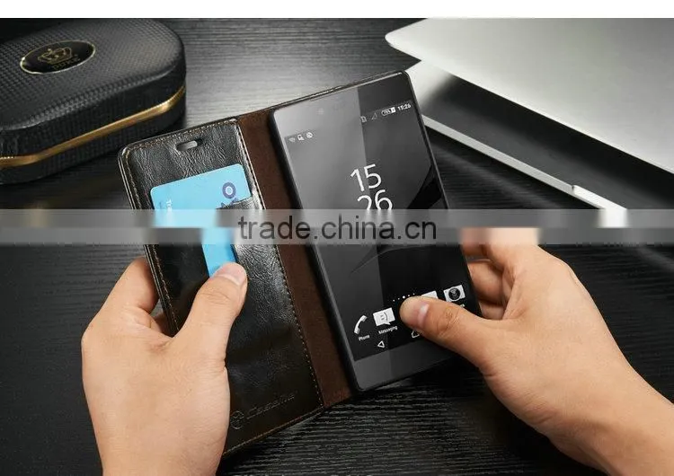 Bulk Buy Form China Leather Flip Case For Sony Xperia Z5, Cell Phone Case for Sony Xperia Z5