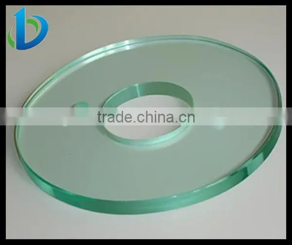 Flat clear glass circles
