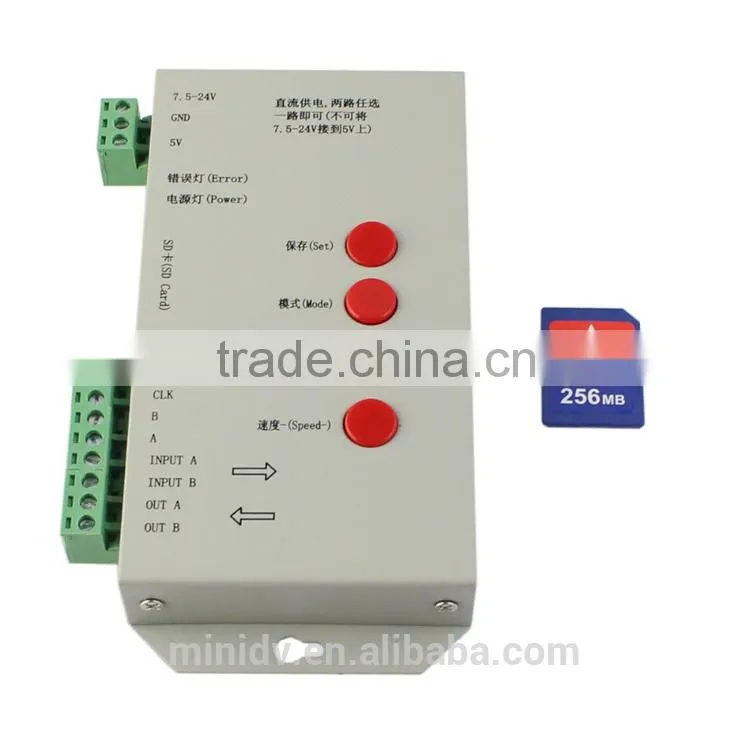 SD Card Recognizable DIY Color Changing Mode T-1000S Programmable LED Strip Controller Especially for Dream-color Changing Strip