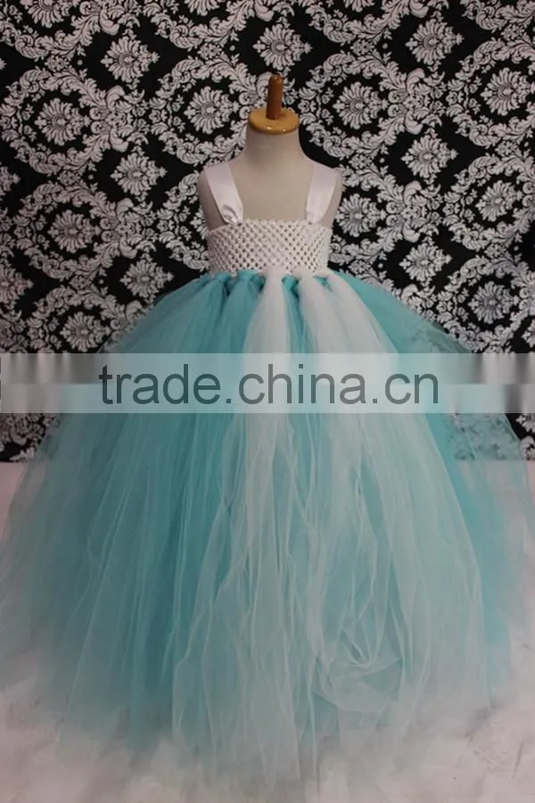 Girls Chiffon Tulle Newest Blue Frozen Elsa Dress Fabulous dress