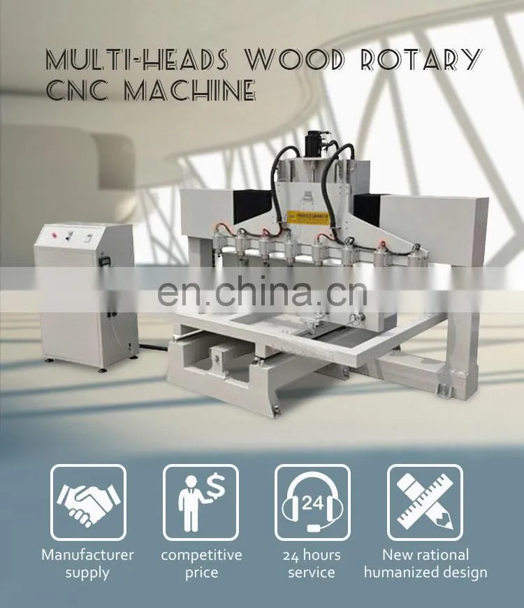 SENKE CNC Cutter Multi- Heads Wood CNC Rotary Machine Engraving Machine
