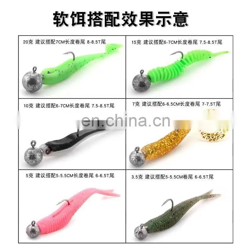 Amazon Customized Fishing Tackle Box Hard Soft Fishing Baits Accessories Hooks Swivels Fishing Lures Kit combo