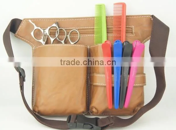 Custom leather hair extension bag,hairdresser tool bag,leather hair salon tool bag