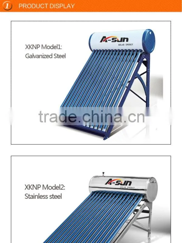 SABS 100 Liter Low Pressure Cheap Stainless Steel Solar Geyser