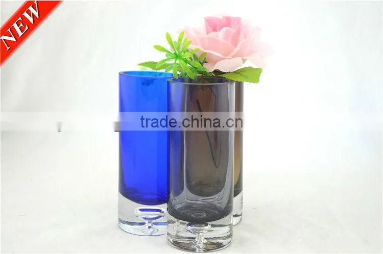 flowers made of colored glass vase