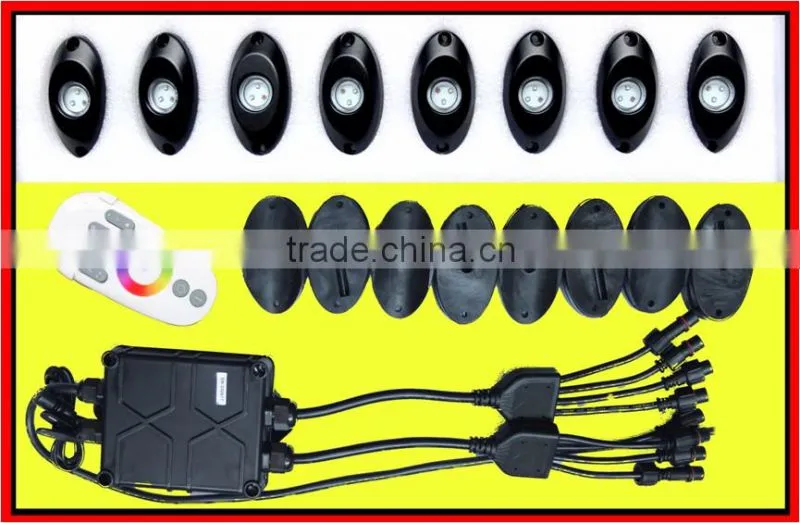 9W LED Colorful Transform Car Chassis lights Decorative Light, Adjustable brightness,changed with the car stereo rhythm.