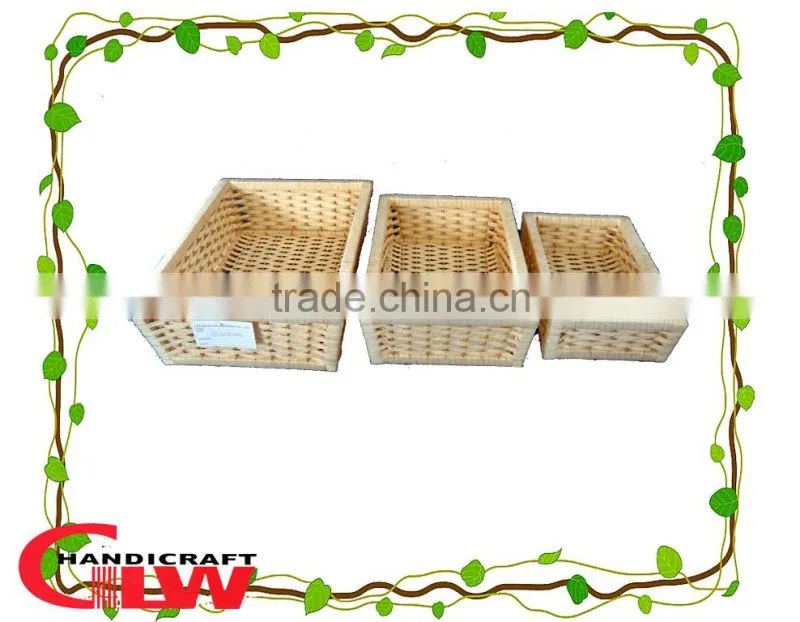 set of 3 seagrass basket, wholesale seagrass baskets, custom size wicker basket
