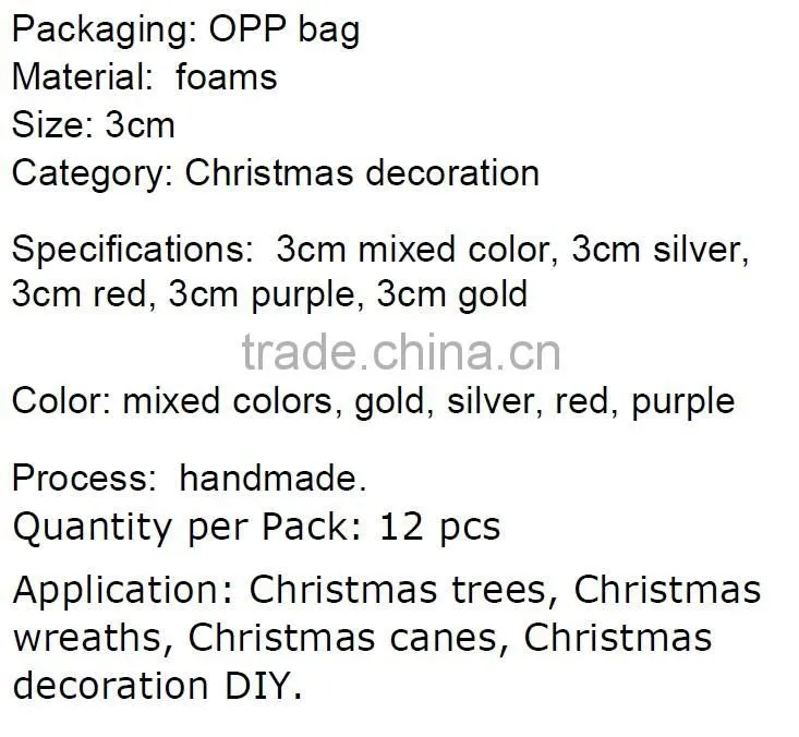 12PCS per Pack Gift Box Merry Christmas Tree Ornaments 3cm color laser small gift bags