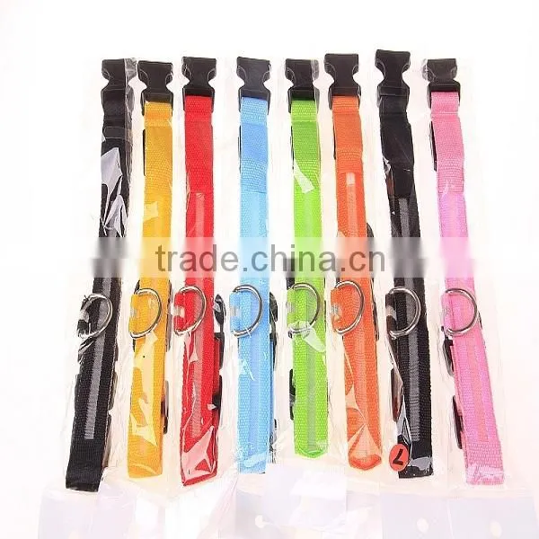 wholesale led dog collars , nylon collars , 2015 fashion Led Dog collar with Insulation sheet in stock!