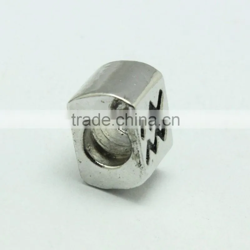 Antique Square Shape Silver Metal Beads, Hot Jewelry Bracelets Accessories