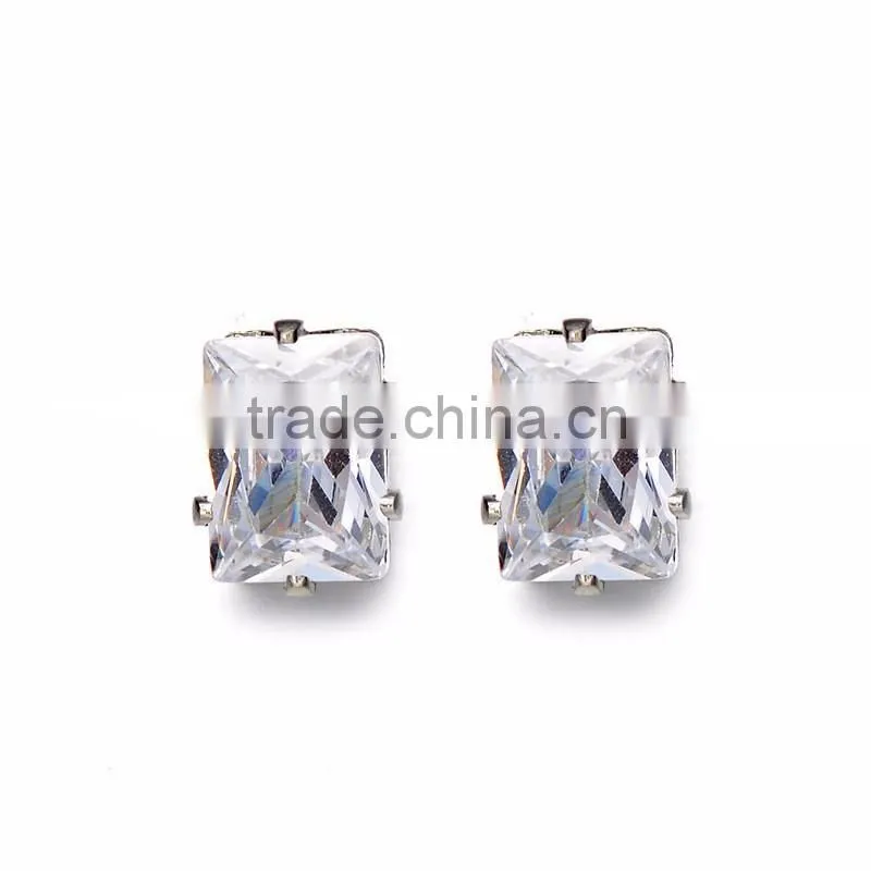 Newest 5 Pairs White and Yellow Zircon Jewellery Earrings Sets For Party Girls