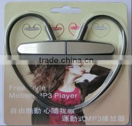 Fashionable unique design headset sport digital mp3 player