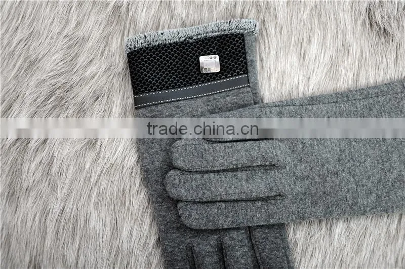 Men's Touch Screen Gloves , Fashion Full Finger Cycling Gloves With Warm fluff