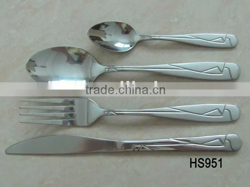 mirror polish ss cutlery 4pcs set