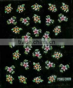 dazzle shivering flower nail cover stickers