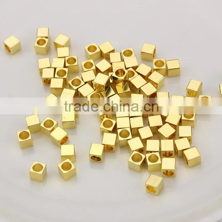 JS1228 Wholesale gold carved flower stardust rice beads,stardust drum spacer beads