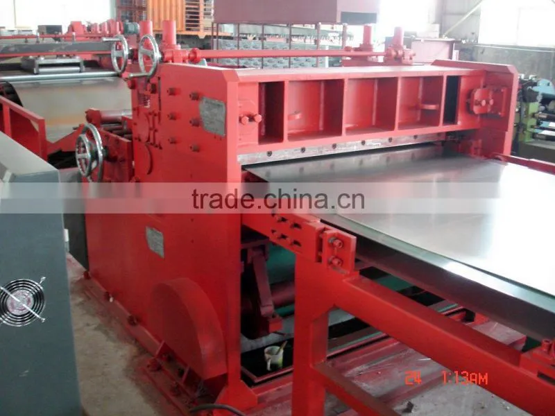 building metal stacking and leveling straighten cut to length machine line
