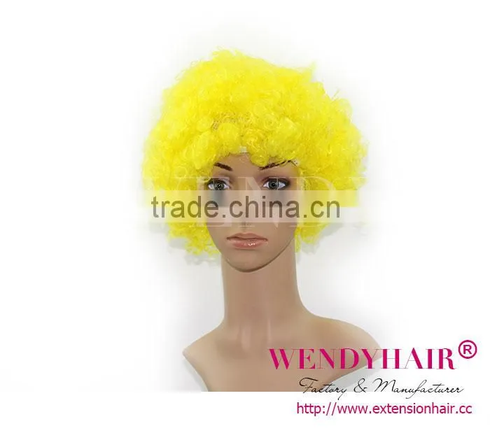 Brazilian football fans wig with wholesale price special for 2014 brazil world cup